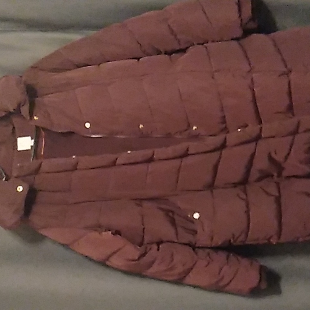 Burgundy dress barn 3x puffy winter coat